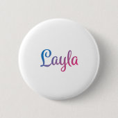 Layla stilvoller Cursive Button (Vorderseite)