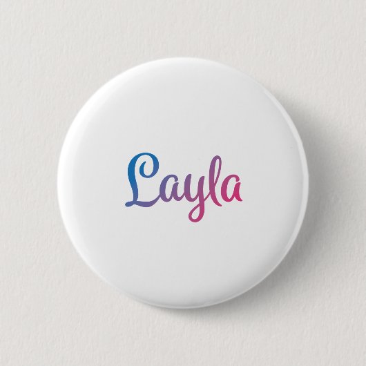 Layla stilvoller Cursive Button (Vorderseite)