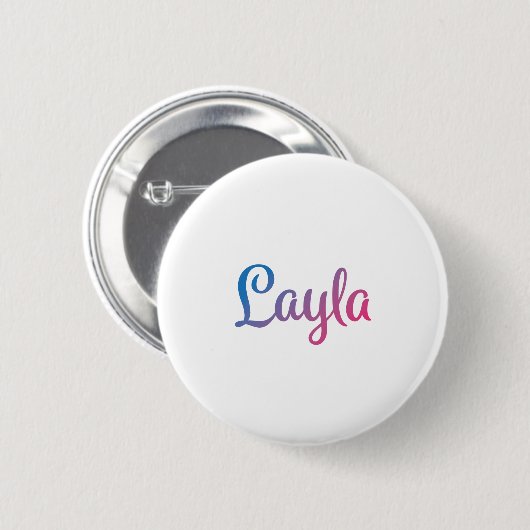 Layla stilvoller Cursive Button (Vorne & Hinten)