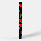 Layla - Textvorlage, rot blinkende Herzen auf schw Case-Mate iPhone Hülle (Rückseite / Rechts)