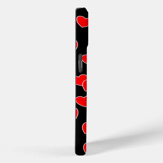 Layla - Textvorlage, rot blinkende Herzen auf schw Case-Mate iPhone Hülle (Rückseite / Rechts)