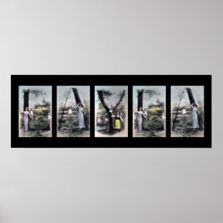 LAYLA Vintag Alphabet Letter Name Art Poster