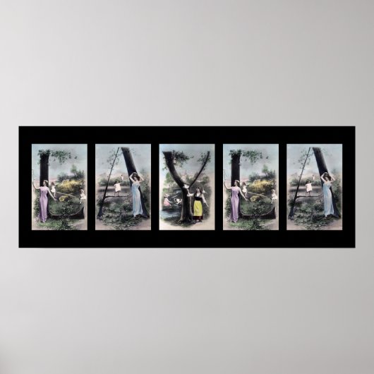 LAYLA Vintag Alphabet Letter Name Art Poster (Vorne)