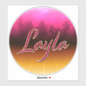 Layla Vorname Name golden pink Aufkleber Sticker (Blatt)