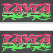 Layla Vorname Name Graffiti Aufkleber Sticker (Vorderseite)