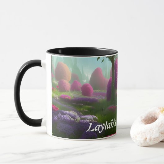 Laylas Morgentee Personalisiert anpassbar Tasse (Mit Donut)