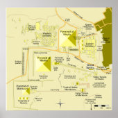 Layout des Gizeh-Pyramid-Komplex-Diagramms Poster (Vorne)