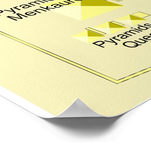 Layout des Gizeh-Pyramid-Komplex-Diagramms Poster (Ecke)