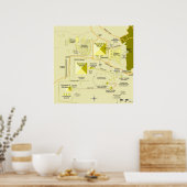 Layout des Gizeh-Pyramid-Komplex-Diagramms Poster (Küche)