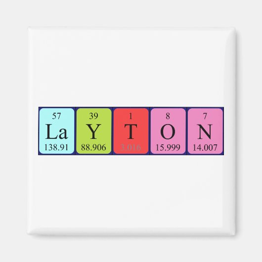 Layoutelektrischer Tabellennamen-Magnet Magnet (Vorne)