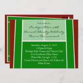 Layoutgrafik des Tennisplatzes Einladung (Vorne/Hinten)