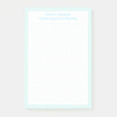 Layoutplan für den Garten mit dem Blauen Punkt Post-it Klebezettel (Vorderseite)