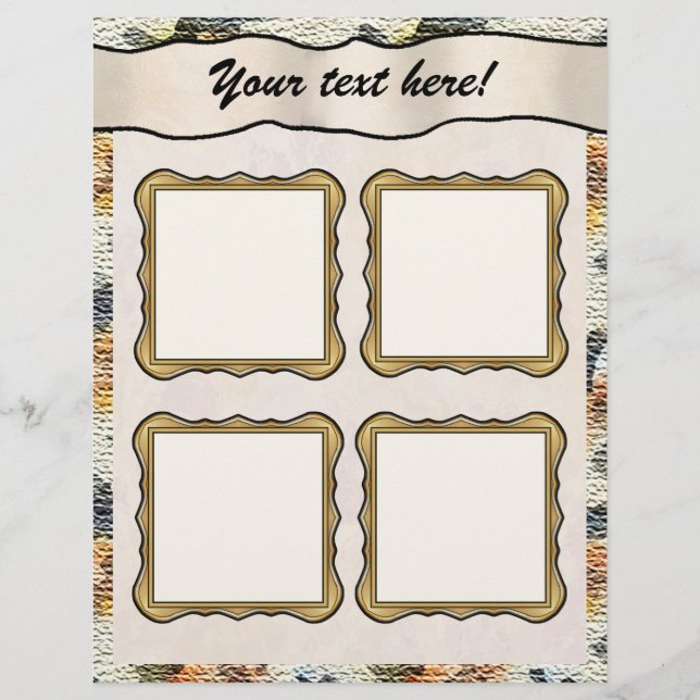 Layoutseiten für Scrapbook - Burlap (Vorderseite)