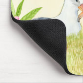 Laysan-Albatros mit rosa Plumerien Mousepad (Ecke)