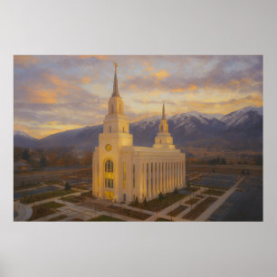 Layton Utah Temple Painting™ LDS Wall Art Poster