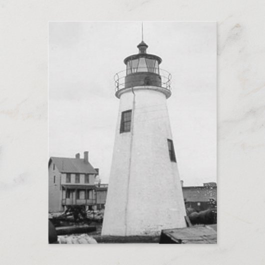 Lazaretto Point Lighthouse Postkarte (Vorderseite)