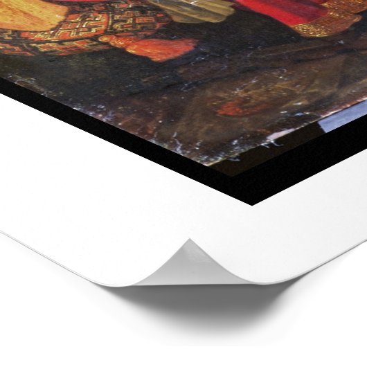 Lazarus am Tisch des Reichen, 1618 (Öl auf Leinwan Poster (Ecke)