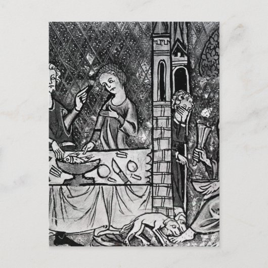Lazarus am Tor des reichen Mannes Postkarte (Vorderseite)
