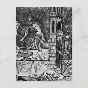 Lazarus am Tor des reichen Mannes Postkarte