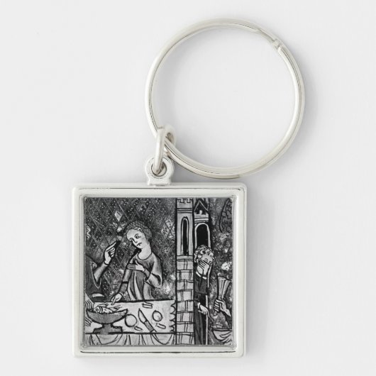 Lazarus am Tor des reichen Mannes Schlüsselanhänger (Vorne)