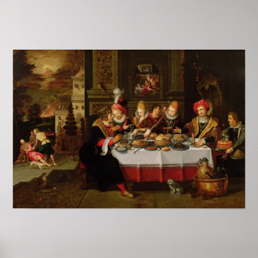 Lazarus und der Tisch des Reichen Poster (Vorne)