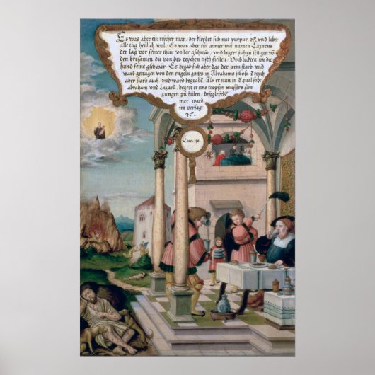 Lazarus und der Tisch des Reichen Poster (Vorne)