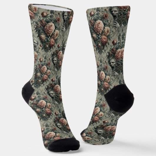 🩸 Lazarus Weeps - Gothic Viktorianisch Tapestry Socken (Gewinkelt)