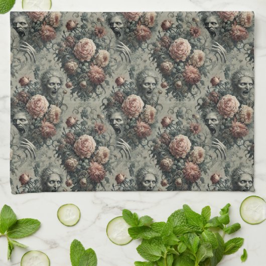 🩸 Lazarus Weeps - gotisch Viktorianisch Geschirrtuch (Gefaltet)