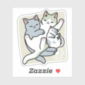 Laze Furdays - Niedliche Lazy Cats Design Aufkleber (Blatt)