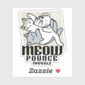 Laze Furdays - Niedliche Lazy Cats Design Aufkleber (Blatt)