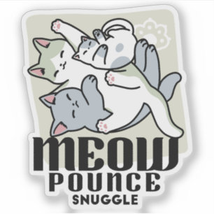 Laze Furdays - Niedliche Lazy Cats Design Aufkleber