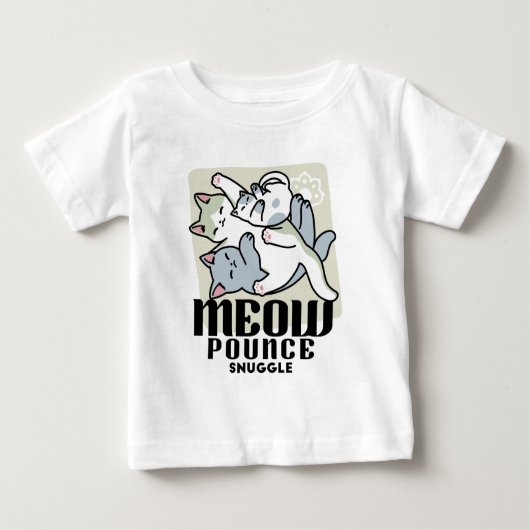 Laze Furdays - Niedliche Lazy Cats Design Baby T-shirt (Vorderseite)