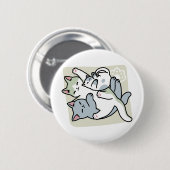 Laze Furdays - Niedliche Lazy Cats Design Button (Vorne & Hinten)