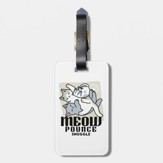 Laze Furdays - Niedliche Lazy Cats Design Gepäckanhänger (Rückseite vertikal)