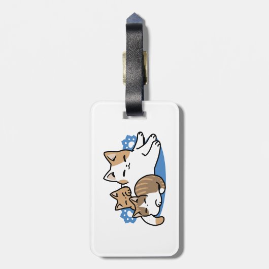 Laze Furdays - Niedliche Lazy Cats Design Gepäckanhänger (Rückseite vertikal)