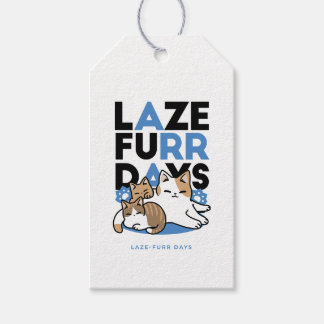 Laze Furdays - Niedliche Lazy Cats Design Geschenkanhänger
