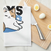 Laze Furdays - Niedliche Lazy Cats Design Geschirrtuch (Viertel Falte)