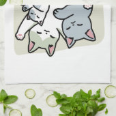 Laze Furdays - Niedliche Lazy Cats Design Geschirrtuch (Gefaltet)