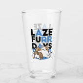 Laze Furdays - Niedliche Lazy Cats Design Glas (Vorderseite)