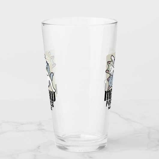 Laze Furdays - Niedliche Lazy Cats Design Glas (Links)