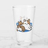 Laze Furdays - Niedliche Lazy Cats Design Glas (Vorderseite)