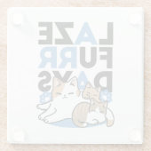 Laze Furdays - Niedliche Lazy Cats Design Glasuntersetzer (Rückseite)