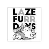 Laze Furdays - Niedliche Lazy Cats Design Gummistempel (Prägung)