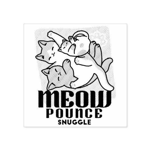 Laze Furdays - Niedliche Lazy Cats Design Gummistempel (Prägung)