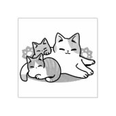 Laze Furdays - Niedliche Lazy Cats Design Gummistempel (Prägung)