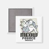 Laze Furdays - Niedliche Lazy Cats Design Magnet (Vorderseite/Rückseite)