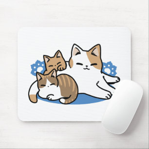Laze Furdays - Niedliche Lazy Cats Design Mousepad
