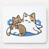 Laze Furdays - Niedliche Lazy Cats Design Mousepad (Vorne)