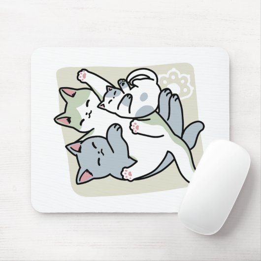 Laze Furdays - Niedliche Lazy Cats Design Mousepad (Mit Mouse)