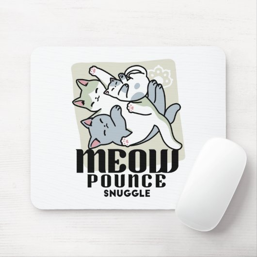 Laze Furdays - Niedliche Lazy Cats Design Mousepad (Mit Mouse)